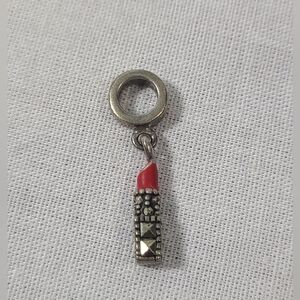 Black Label Persona Girl Sterling Silver "Red Lipstick" Bead Charm- Flawed
